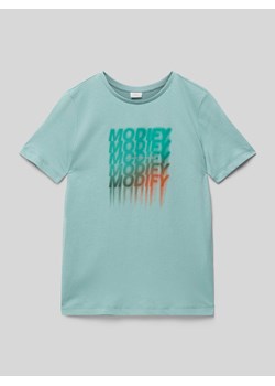 T-shirt z nadrukiem ze sloganem ze sklepu Peek&Cloppenburg  w kategorii T-shirty chłopięce - zdjęcie 171223367