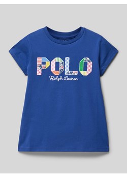 T-shirt z nadrukiem z logo ze sklepu Peek&Cloppenburg  w kategorii Bluzki dziewczęce - zdjęcie 171223508