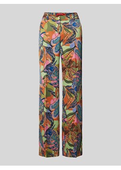 Spodnie materiałowe o kroju regular fit z nadrukiem na całej powierzchni model ‘STEFY’ ze sklepu Peek&Cloppenburg  w kategorii Spodnie damskie - zdjęcie 171223509
