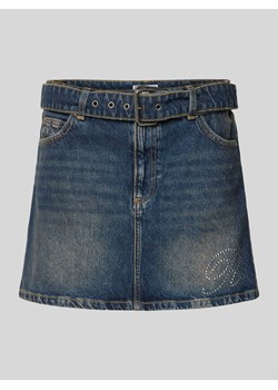 Spódnica jeansowa z nadrukiem z motywem z logo ze sklepu Peek&Cloppenburg  w kategorii Spódnice - zdjęcie 171223518