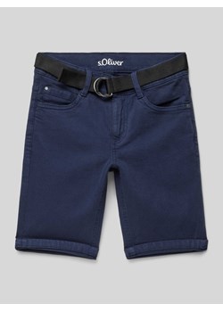 Szorty jeansowe o kroju skinny fit z 5 kieszeniami ze sklepu Peek&Cloppenburg  w kategorii Spodenki chłopięce - zdjęcie 171223565