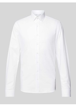 Koszula biznesowa o kroju slim fit z fakturowanym wzorem model ‘Bari’ ze sklepu Peek&Cloppenburg  w kategorii Koszule męskie - zdjęcie 171223665