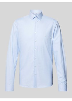 Koszula biznesowa o kroju slim fit z fakturowanym wzorem model ‘Bari’ ze sklepu Peek&Cloppenburg  w kategorii Koszule męskie - zdjęcie 171223895