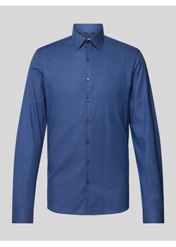 Koszula biznesowa o kroju slim fit z fakturowanym wzorem model ‘Bari’ ze sklepu Peek&Cloppenburg  w kategorii Koszule męskie - zdjęcie 171224319