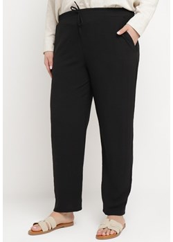 Czarne Casualowe Spodnie z Elastyczną Gumką w Pasie z Wsuwanymi Kieszeniami Mousesa ze sklepu Born2be Odzież w kategorii Spodnie damskie - zdjęcie 171224566
