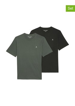 Marc O&apos;Polo Koszulki (2 szt.) w kolorze czarnym i khaki ze sklepu Limango Polska w kategorii T-shirty męskie - zdjęcie 171225616