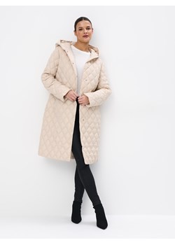 Mohito - Pikowany kremowy płaszcz - kremowy ze sklepu Mohito w kategorii Płaszcze damskie - zdjęcie 171226135