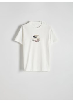 Reserved - T-shirt regular z nadrukiem - złamana biel ze sklepu Reserved w kategorii T-shirty męskie - zdjęcie 171226527