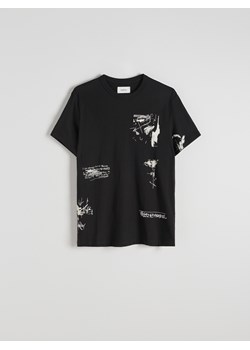 Reserved - T-shirt regular z nadrukiem - czarny ze sklepu Reserved w kategorii T-shirty męskie - zdjęcie 171226529