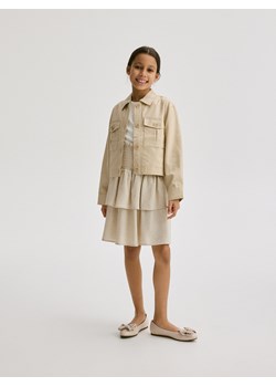 Reserved - Spódnica z falbanami - kremowy ze sklepu Reserved w kategorii Spódnice dziewczęce - zdjęcie 171226576