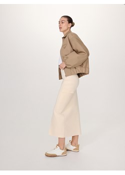 Reserved - Dzianinowa spódnica midi - kremowy ze sklepu Reserved w kategorii Spódnice - zdjęcie 171226636