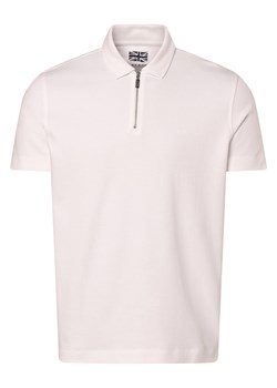 Finshley & Harding London Męska koszulka polo Mężczyźni Bawełna biały jednolity ze sklepu vangraaf w kategorii T-shirty męskie - zdjęcie 171227585