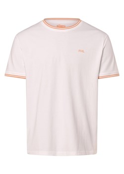 Finshley & Harding London Koszulka męska Mężczyźni Bawełna biały jednolity ze sklepu vangraaf w kategorii T-shirty męskie - zdjęcie 171227587