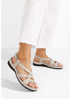 Beżowe sandały damskie skórzane Zinga ze sklepu Zapatos w kategorii Sandały damskie - zdjęcie 171227616