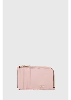 Dkny portfel damski kolor różowy R4113C94 ze sklepu ANSWEAR.com w kategorii Portfele damskie - zdjęcie 171228296
