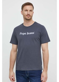 Pepe Jeans t-shirt bawełniany CLIFTON męski kolor szary z nadrukiem PM509374 ze sklepu ANSWEAR.com w kategorii T-shirty męskie - zdjęcie 171228509