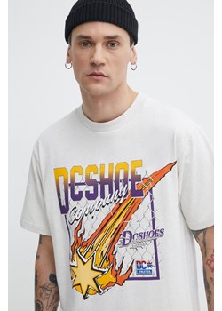 DC t-shirt bawełniany Showtime męski kolor beżowy z nadrukiem ADYZT05344 ze sklepu ANSWEAR.com w kategorii T-shirty męskie - zdjęcie 171228565