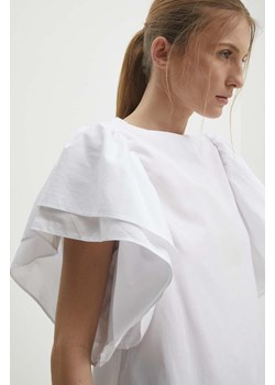 Answear Lab bluzka bawełniana damska kolor biały gładka ze sklepu ANSWEAR.com w kategorii Bluzki damskie - zdjęcie 171228799