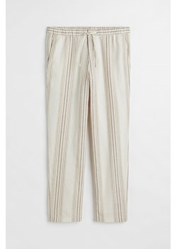 H & M - Spodnie z domieszką lnu Regular Fit - Beżowy ze sklepu H&M w kategorii Spodnie męskie - zdjęcie 171230346