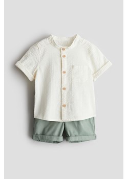 H & M - Bawełniany komplet 2-częściowy - Zielony ze sklepu H&M w kategorii Odzież dla niemowląt - zdjęcie 171230359