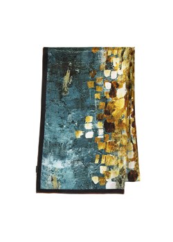 Damski szal jedwabny wzorzysty kremowo-złoty ze sklepu WITTCHEN w kategorii Szaliki i chusty damskie - zdjęcie 171231815