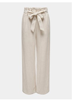 ONLY Spodnie materiałowe Siesta 15322259 Beżowy Straight Fit ze sklepu MODIVO w kategorii Spodnie damskie - zdjęcie 171234307