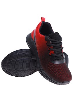 Chłopięce wiązane czarno czerwone buty sportowe /A2-2 16090  T379/ ze sklepu Pantofelek24.pl w kategorii Buty sportowe męskie - zdjęcie 171234868