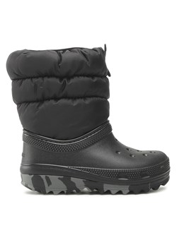 Śniegowce Crocs Classic Neo Puff Boot K 207684 Black ze sklepu eobuwie.pl w kategorii Buty zimowe dziecięce - zdjęcie 171235559