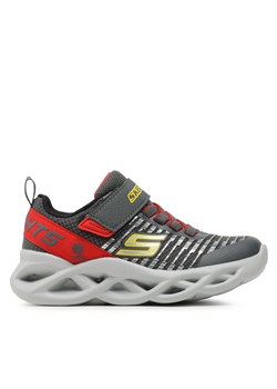 Sneakersy Skechers Novlo /CCRD Charcoal/Red ze sklepu eobuwie.pl w kategorii Buty sportowe dziecięce - zdjęcie 171239757