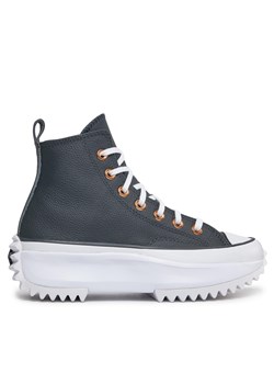 Sneakersy Converse Run Star Hike Platform Metallic & Leather A04183C Czarny ze sklepu eobuwie.pl w kategorii Trampki damskie - zdjęcie 171241539