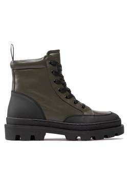 Kozaki Les Deux Tanner Mid-Top Leather Sneaker LDM820022 Olive Night/Black ze sklepu eobuwie.pl w kategorii Buty zimowe męskie - zdjęcie 171241798