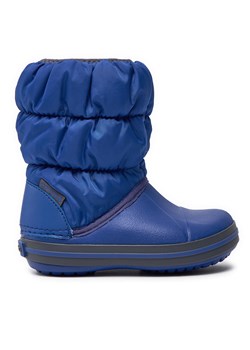 Śniegowce Crocs Winter Puff Boot Kids 14613 Cerulean Blue/Light Grey ze sklepu eobuwie.pl w kategorii Buty zimowe dziecięce - zdjęcie 171242818