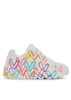 Sneakersy Skechers Uno Lite Spread The Love 314064L/WML Biały ze sklepu eobuwie.pl w kategorii Buty sportowe dziecięce - zdjęcie 171243025