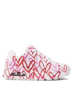 Sneakersy Skechers Uno Spread The Love 155507/WRPK White/Red/Pink ze sklepu eobuwie.pl w kategorii Buty sportowe damskie - zdjęcie 171243585