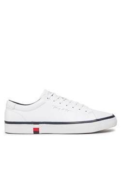 Sneakersy Tommy Hilfiger Modern Vulc Corporate Leather FM0FM04922 Biały ze sklepu eobuwie.pl w kategorii Trampki męskie - zdjęcie 171243819
