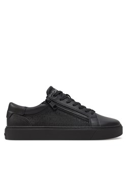 Sneakersy Calvin Klein Low Top Lace Up W/ Zip Mono HM0HM01424 Czarny ze sklepu eobuwie.pl w kategorii Trampki męskie - zdjęcie 171245409