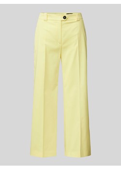 Spodnie o kroju slim fit z zakładkami w pasie oraz zapięciem na guzik i zamek błyskawiczny ze sklepu Peek&Cloppenburg  w kategorii Spodnie damskie - zdjęcie 171245626