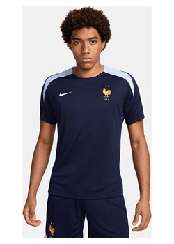 Męska dzianinowa koszulka piłkarska z krótkim rękawem Nike Dri-FIT FFF Strike - Niebieski ze sklepu Nike poland w kategorii T-shirty męskie - zdjęcie 171246295