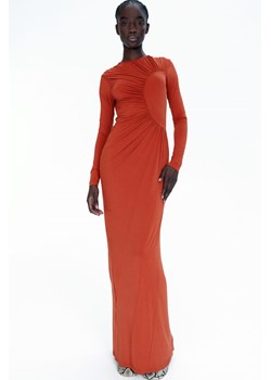 H & M - Marszczona sukienka bodycon - Pomarańczowy ze sklepu H&M w kategorii Sukienki - zdjęcie 171246319