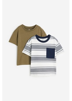 H & M - T-shirt 2-pak - Niebieski ze sklepu H&M w kategorii T-shirty chłopięce - zdjęcie 171246428