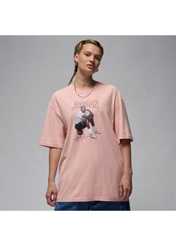 Damski T-shirt oversize z grafiką Jordan - Różowy ze sklepu Nike poland w kategorii Bluzki damskie - zdjęcie 171247919