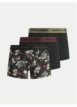 Jack&Jones Komplet 3 par bokserek Flower 12194284 Czarny ze sklepu MODIVO w kategorii Majtki męskie - zdjęcie 171251678