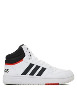 adidas Sneakersy Hoops 3.0 Mid GY5543 Biały ze sklepu MODIVO w kategorii Buty sportowe męskie - zdjęcie 171252138