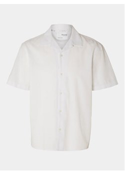 Selected Homme Koszula New Linen 16092978 Biały Relaxed Fit ze sklepu MODIVO w kategorii Koszule męskie - zdjęcie 171252635