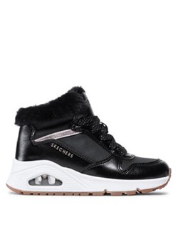 Skechers Sneakersy Uno Cozy On Air 310518L/BKRG Czarny ze sklepu MODIVO w kategorii Buty zimowe dziecięce - zdjęcie 171253766