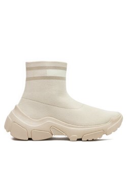Tommy Jeans Sneakersy Tjw Sock Boot EN0EN02446 Beżowy ze sklepu MODIVO w kategorii Buty sportowe damskie - zdjęcie 171253779