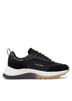 Calvin Klein Sneakersy Runner Lace Up Mesh Mix HW0HW01905 Czarny ze sklepu MODIVO w kategorii Buty sportowe damskie - zdjęcie 171255138