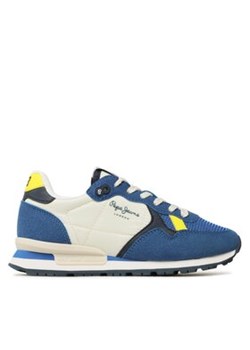 Pepe Jeans Sneakersy Brit Boy Heritage PBS30551 Niebieski ze sklepu MODIVO w kategorii Buty sportowe dziecięce - zdjęcie 171255576