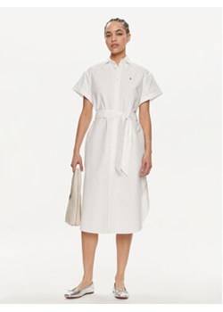 Polo Ralph Lauren Sukienka koszulowa 211935153001 Biały Regular Fit ze sklepu MODIVO w kategorii Sukienki - zdjęcie 171255689