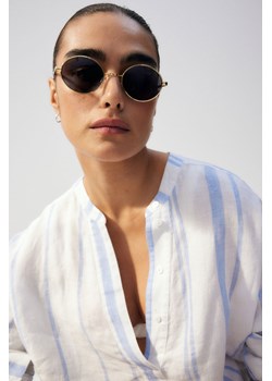 H & M - Owalne okulary przeciwsłoneczne - Złoty ze sklepu H&M w kategorii Okulary przeciwsłoneczne damskie - zdjęcie 171256958
